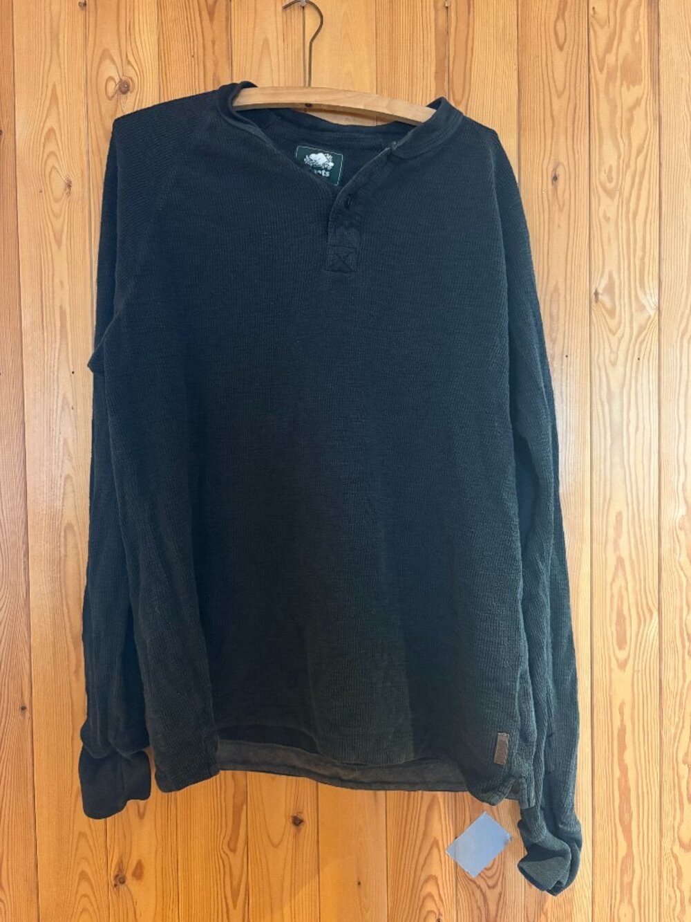 Roots Navy Henley Long Sleeve Shirt